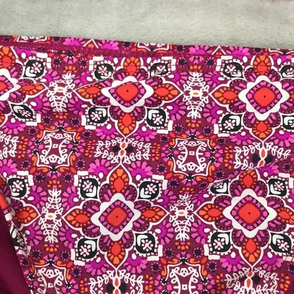 Lauren Ralph Lauren Fuchsia Flutter Top Bikini Size 10 New